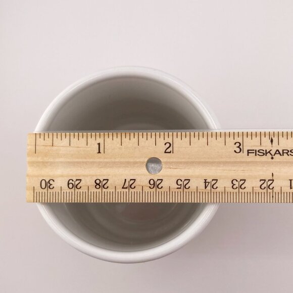 VINTAGE red gold white Hello Gorgeous ceramic mug ~ 1970s 1980s small coffee cup - Picture 9 of 9